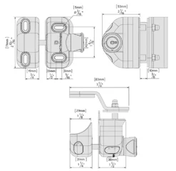 D&D MagnaLatch Side Pull Glass Gate Latch | DD-MLSPS2LGHK