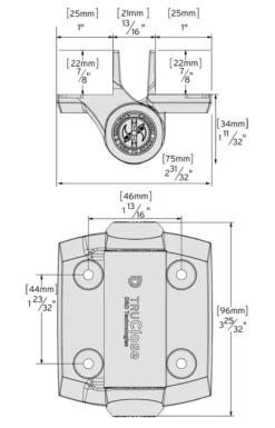 Pair D&D TruClose Black Trimmed Regular Sprung Self Closing Metal Gate Hinge | DD-TCA1S3BT