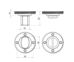 Burlington Antique Brass Turn & Release | BUR81AB -Home Door & Window Hardware Store diag bur81sn.jpg.mst
