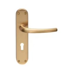 CARLISLE Set Satin Brass Lilla Lever Lock Furniture On Backplate | EL31SB