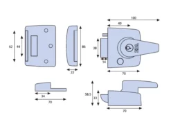 Black 40mm BS8621 Auto Deadlock Escape Nightlatch | 1530-10 BLK