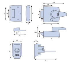Black 60mm BS8621 Auto Deadlock Escape Nightlatch | 1730-10 BLK