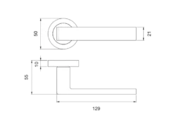 CARLISLE Set Matt Bronze Sasso Lever Furniture On Round Rose | EUL010MBRZ