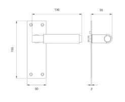 Set Polished Nickel Varese Knurled Lever On Lock Backplate | EUL051PN