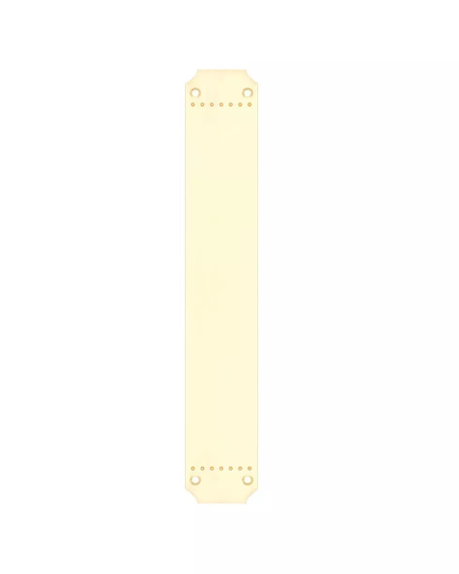 Polished Brass 380 X 65mm Art Nouveau Fingerplate | FB115PB 1 Polished Brass 380 X 65mm Art Nouveau Fingerplate | FB115PB