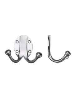 Satin Chrome Double Robe Hook | FB71SC