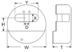Federal FD6225 Hasp & Staple With Solid Steel Round Shackleless Padlock & Keying Options