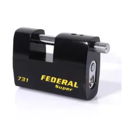 Federal FD731 80mm Rectangular Steel Padlock With Keying Options