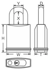 Federal 730 Sold Secure Silver CEN4 Padlock With Keying Options 3 Federal 730 Sold Secure Silver CEN4 Padlock With Keying Options - Image 3
