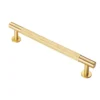Satin Brass 190mm Knurled Pull Handle | FTD700CSB