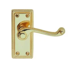 Georgian Polished Brass Lever Latch