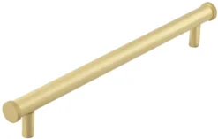Hoxton Satin Brass Wenlock 224mm Knurled End Cap Cabinet Handle | HOX160SB