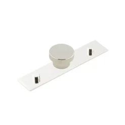 Hoxton Polished Nickel Thaxted 40mm Line Knob On Plain Backplate| HOX240-5090PN
