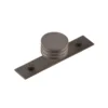 Hoxton Dark Bronze Sturt 40mm Grooved Knob On Plain Backplate| HOX440-5090DB