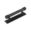 Hoxton Matt Black Sturt 96mm Grooved End Cap Handle On Stepped Backplate | HOX450-6050MB