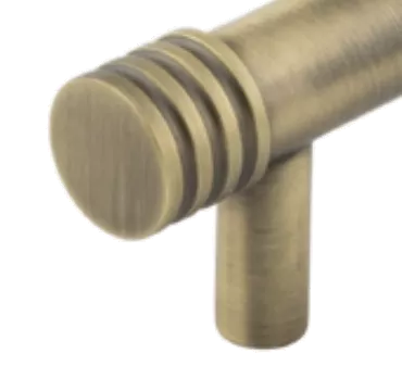 Hoxton Antique Brass Sturt 224mm Grooved End Cap Handle On Stepped Backplate | HOX460-6060AB 3 Hoxton Antique Brass Sturt 224mm Grooved End Cap Handle On Stepped Backplate | HOX460-6060AB - Image 3