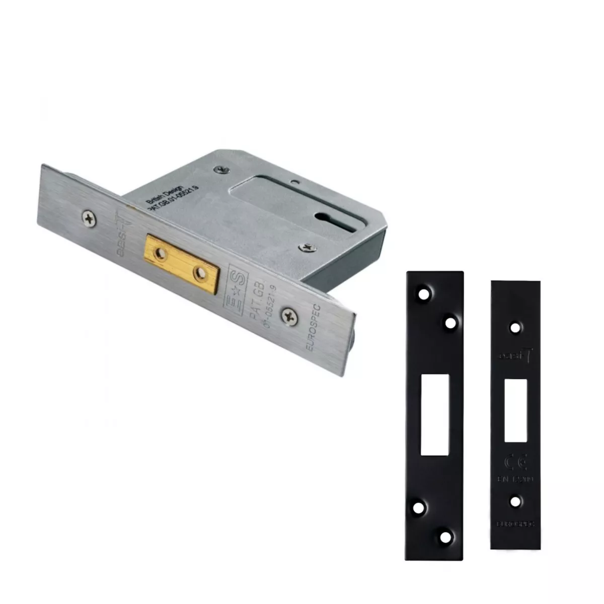 CARLISLE 76mm Matt Black Easi T 3 Lever Deadlock | LDS5330MB 1 CARLISLE 76mm Matt Black Easi T 3 Lever Deadlock | LDS5330MB