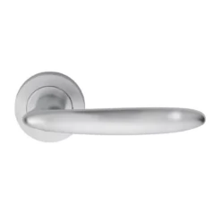 CARLISLE Set Manital Satin Chrome Nirvana Lever Furniture On Rose | NI5SC