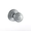 Atlantic Set Old English Satin Chrome Ripon Round Reeded Mortice Knob | OE50RMKSC