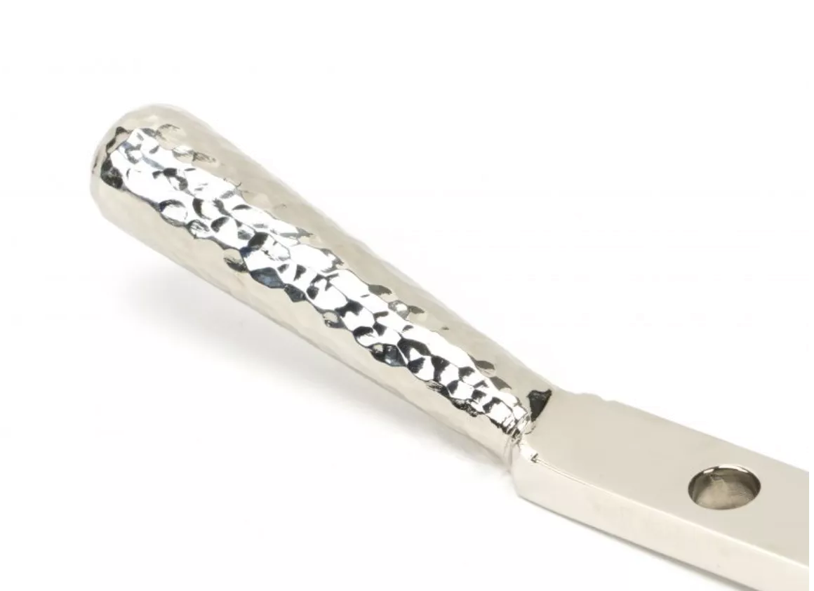 Anvil (8"") Polished Nickel Hammered Newbury Casement Window Stay | 46150 4 Anvil (8"") Polished Nickel Hammered Newbury Casement Window Stay | 46150 - Image 4