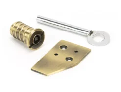 From The Anvil Aged Brass Key-Flush Sash Window Stop | 49917