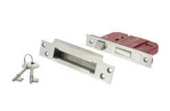 Distressed Silver 76mm (3") British Standard 5 Lever Key Sashlock | ALKSASH5LK3DS