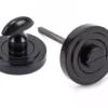 From The Anvil Black Round Bathroom Art Deco Thumbturn Set | 45744