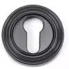 From The Anvil Black Euro Round Beehive Rose Escutcheon | 45721