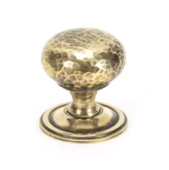 From The Anvil Aged Brass Hammered 38mm Cabinet Knob | 46026