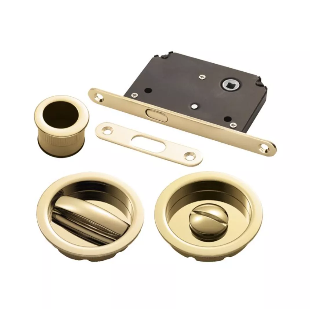 CARLISLE Manital Polished Brass Sliding Door Locking Kit | ART55BPB 1 CARLISLE Manital Polished Brass Sliding Door Locking Kit | ART55BPB