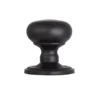 CARLISLE Set Manital Matt Black Concealed Fix Victorian Mushroom Mortice Knob | M35CMB