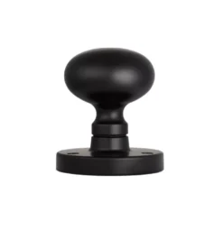 CARLISLE Set Manital Matt Black Victorian Mushroom Mortice Knob | M35MB