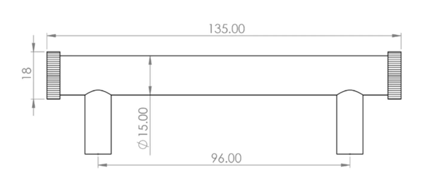Hoxton Polished Nickel Thaxted 96mm Line End Cap Handle On Stepped Backplate | HOX250-6050PN 3 Hoxton Polished Nickel Thaxted 96mm Line End Cap Handle On Stepped Backplate | HOX250-6050PN - Image 3