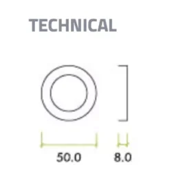 Favo Satin Brass 50mm Dia. Snib & Release | ZPZ004FSB