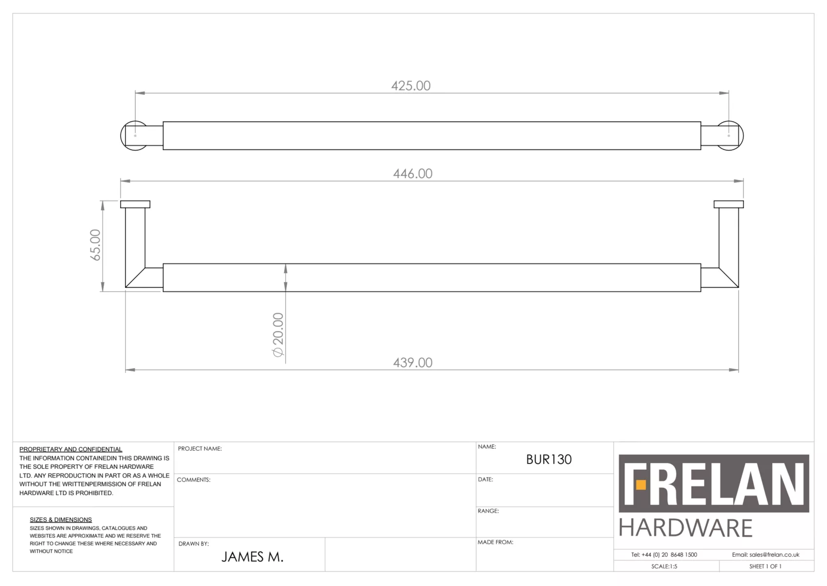 Burlington Westminster 425mm Satin Brass Pull Handle | BUR130SB 2 Burlington Westminster 425mm Satin Brass Pull Handle | BUR130SB - Image 2