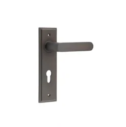 Set Burlington Dark Bronze Kensington Lever On Euro Lock Plate C/c 72mm | BUR25-455DB