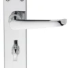 Carlisle Brass Polished Chrome Ascot Victorian Lever On Bathroom Backplate | DL30WCCP