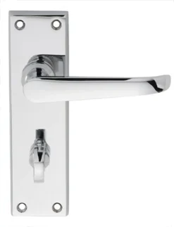 Carlisle Brass Polished Chrome Ascot Victorian Lever On Bathroom Backplate | DL30WCCP