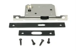 Anvil Matt Black 50mm Sliding Door Lock | 50665