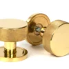 Polished Brass Brompton Mortice/Rim Knob Set (Plain) | 50835