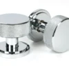 Polished Chrome Brompton Mortice/Rim Knob Set (Art Deco) | 46779