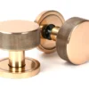 Polished Bronze Brompton Mortice/Rim Knob Set (Plain) | 46790