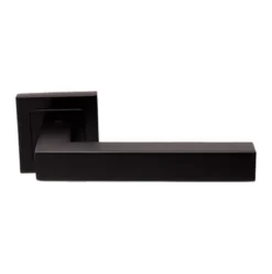 CARLISLE Set Matt Black SSL Alvar Lever On Square Rose | SSL1401MB