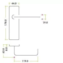 Set SAA RTD Lever Lock On Backplate -Home Door & Window Hardware Store tech zaa011 3.jpg.mst