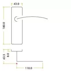 Set Polished Chrome Amalfi Lever Lock On Backplate -Home Door & Window Hardware Store tech zpz081 3 1 1.jpg.mst