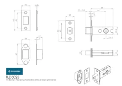 CARLISLE 64mm Antique Brass Easi T Tubular Deadbolt | TLD5025AB
