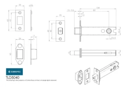 CARLISLE 104mm Satin Brass Easi T Tubular Deadbolt | TLD5040SB