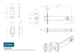 CARLISLE 129mm Antique Brass Easi T Tubular Deadbolt | TLD5050AB