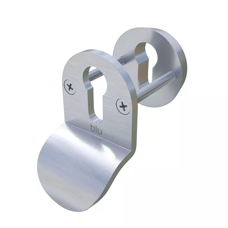 Satin Stainless Steel 316 Back To Back Euro Security Cylinder Pull & Escutcheon | CP80 1 Satin Stainless Steel 316 Back To Back Euro Security Cylinder Pull & Escutcheon | CP80