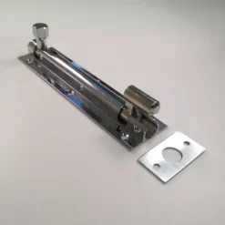 150x38mm Polished Chrome Necked Barrel Bolt
